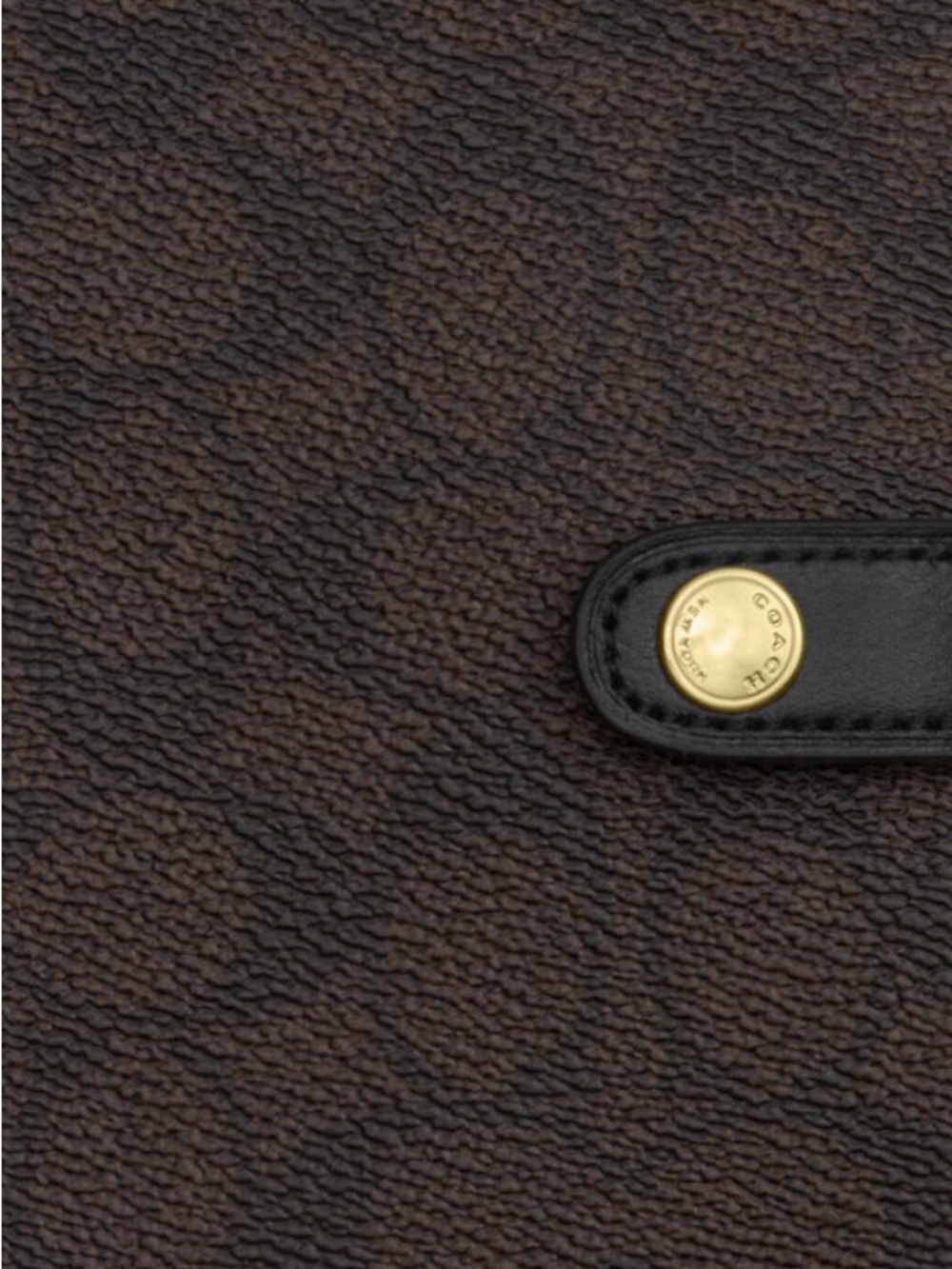 Coach Notebook In Signature Canvas GOLD/WALNUT/BLACK